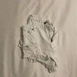 Mid rise jean jean short